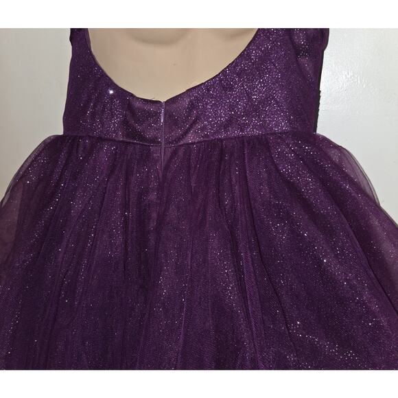 Chong Xiao Purple Tulle Dress Medium? Sparkly Fit And Flare Skater NWT Party - Picture 10 of 16